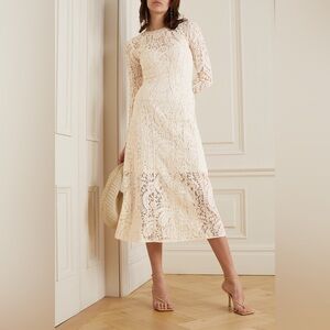 Zimmermann Cream Lace Midi Dress